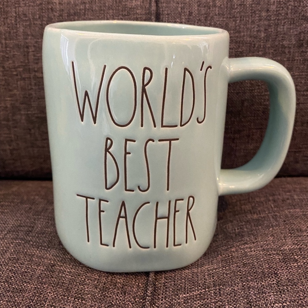 Rae Dunn mug worlds‎ best teacher